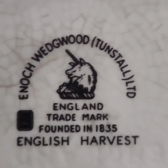 Enoch Wedgwood Tea Set, ENGLISH HARVEST Teapot Cream Sugar Bowl Set, England - Picture 7 of 7